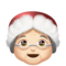 Mrs. Claus - Light emoji on Apple